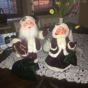 Annalee 16” and 13” Mr &Mrs Clause Rare